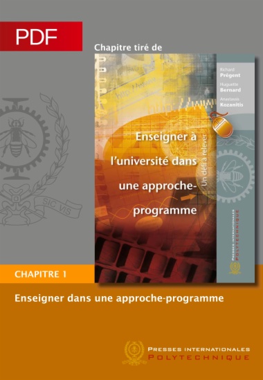 Enseigner à l'université dans une approche-programme, chapitre 1