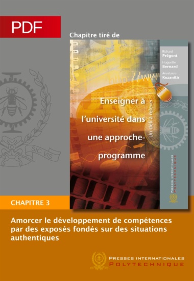 Enseigner à l'université dans une approche-programme, chapitre 3